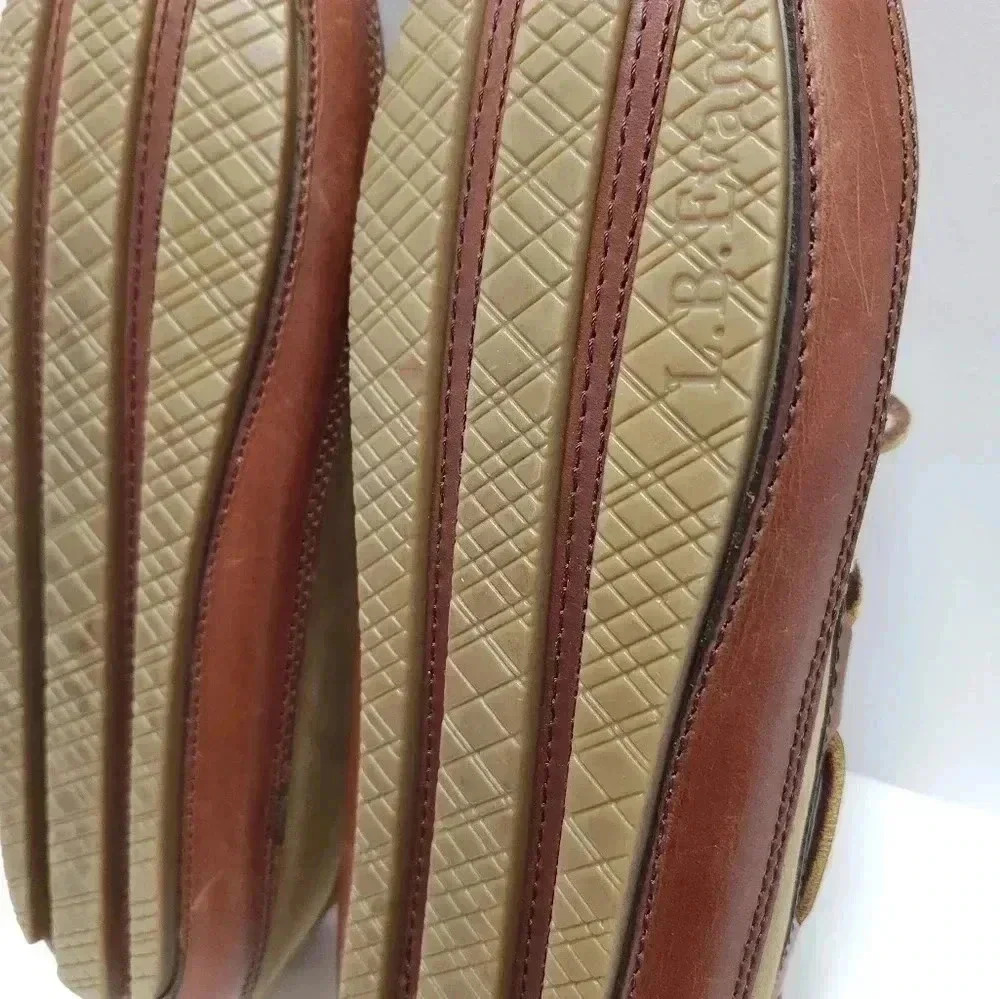 LB EVANS Mens Slipper Size 10 leather Shearling - Picture 6 of 7